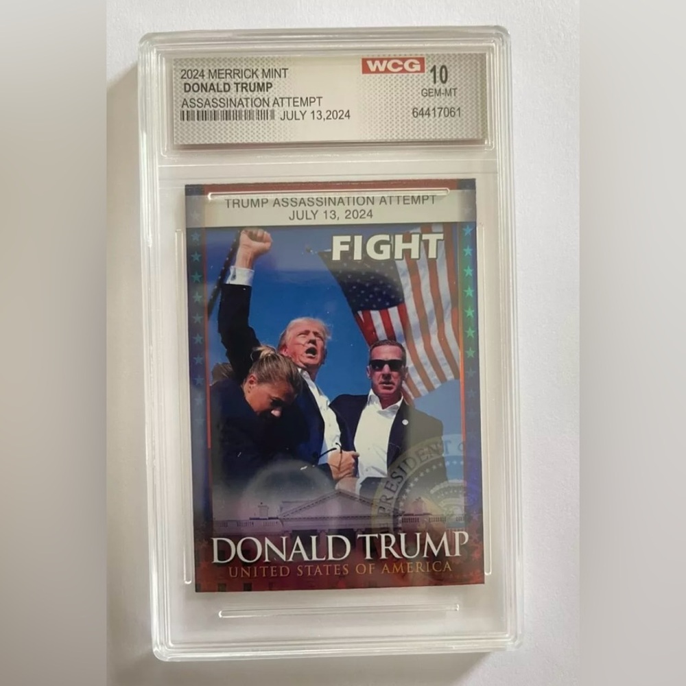 Trump 2024. Merrick Mint graded card. Assassination attempt